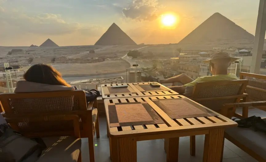 Exploring The Old Coptic Cairo, The NMEC Museum & Dinner at Sunset in Front of The Pyramids. — photo 23